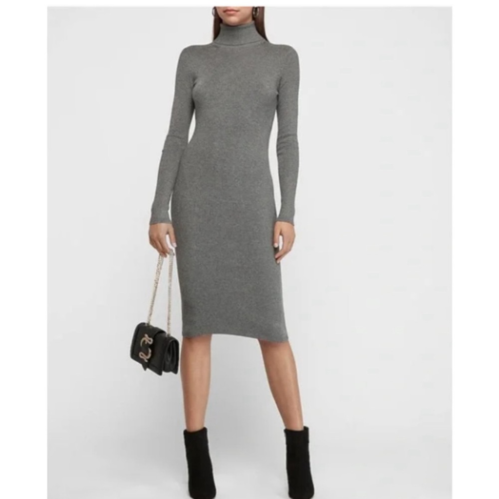 Express Turtleneck Sweater Midi Dress